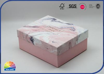 China 1200gsm Grey Cardboard Biodegradable Pink Paper Gift Rigid Box for sale