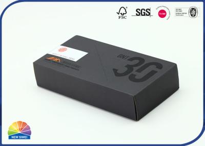China freier Entwurfs-das Papierverpacken des Druck-4c packt schwarze Pappschachtel ein zu verkaufen
