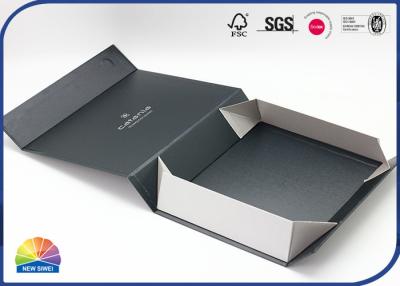 China Silver Foil Hot Stamping Paper Foldable Box With Magnetic Closure for sale