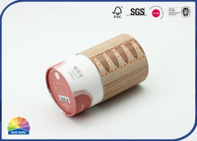 Chine Télescoper 157gsm a enduit le logo fait sur commande de papier d'or d'emballage de tube à vendre