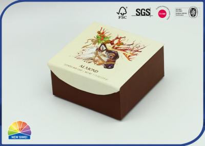 China Caixa de papel magnética do fim 1200g Grey Cardboard Hinged Open Gift à venda