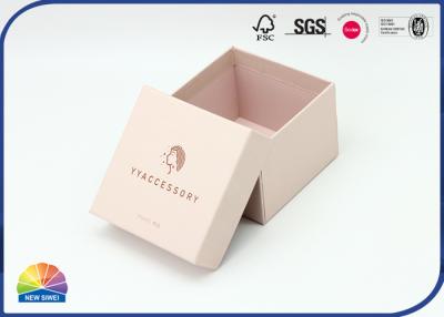 China Biodegradable 2 Pieces Pink Birthday Present Wrapped Paper Box for sale