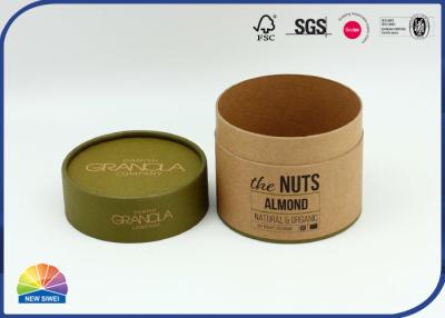 China 4c UV Print Packaging Peanuts Dry Fruit Kraft Paper Tube Box for sale