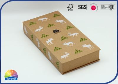 Cina Scatola di carta magnetica di Flip Open Book Packaging Kraft della stampa uv 4c in vendita