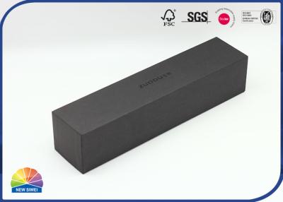 China Caja de regalo de dos piezas de papel Kraft negro desmontable de 150 g/m² biodegradable en venta