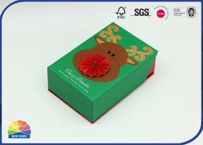 China Clamshell 3D Pattern Glued Hinged Lid Gift Paper Box Packaging for sale