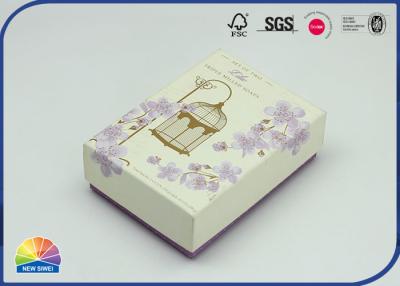 China Glittering Flower Decorated Cardboard Box Gold Stamping for sale
