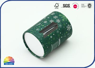 China Die Cut Window Paper Packaging Tube Plastic Film Visible Inside for sale