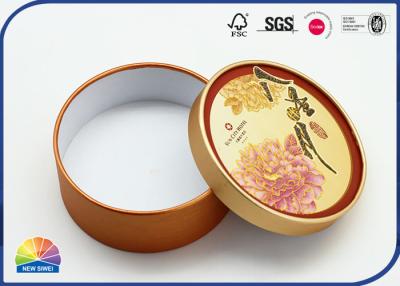China 6 Inch Cardboard Tube Mooncake Packaging With Glittering Lid for sale