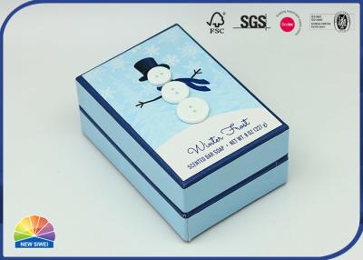 Cina La scatola rigida di carta della spalla del pupazzo di neve 350gsm C1S si abbottona decorato in vendita