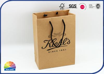 Cina sacchi di carta di Brown Kraft della stampa 1c con le maniglie del cotone in vendita