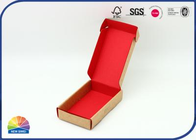 중국 재사용할 수 있는 두꺼운 선홍색 잠금장치 환경적 물결모양 크라프트지 박스 판매용