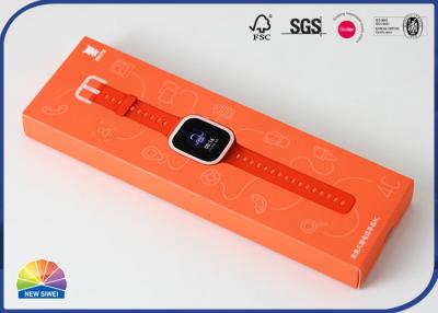China Caixa de papel de dobramento de empacotamento do relógio eletrônico com a cópia UV da imagem do ponto à venda