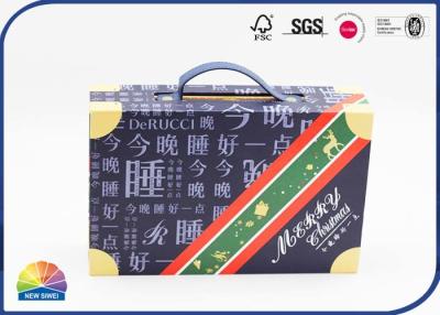 China Caja de presentación con bisagras portátil ULTRAVIOLETA de la tapa con los bolsos de cuero en venta
