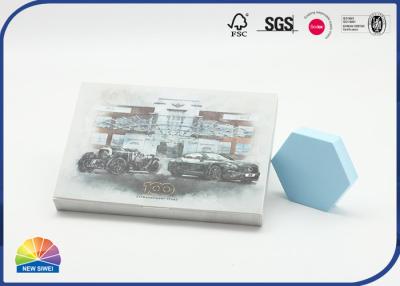 China 4c Printed Book Shaped Paper Box With EVA Foam Pen Present Package en venta