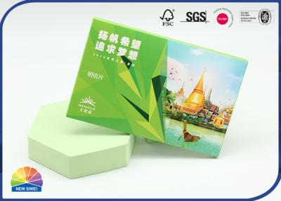 China Postcard Folding Carton Box Print Envelope Shape Paper Box for sale