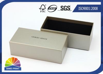 China Grey Luxurious Printed Rigid Art Paper Gift Box / Custom Logo Sunglass Packaging Boxes for sale