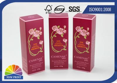 China Caja de empaquetado cosmética de papel roja de la caja/de la crema de cara/empaquetado cosmético de encargo en venta