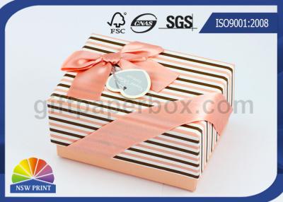 China Fashion Reusable Hard Cover Pink Lovely Paper Box with Dividers Inside , Wedding Gift Boxes for sale