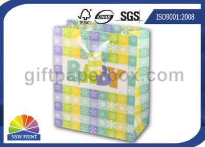 China High Grade Paper Gift Wrapping Bags for Baby Showers Packaging with Ribbon Handle for sale