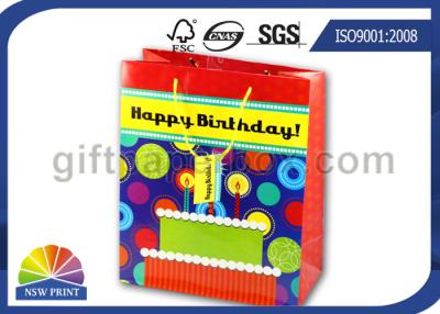 China Bolsas de papel laminadas brillantes del envoltorio para regalos para el empaquetado de los regalos de la torta de cumpleaños en venta