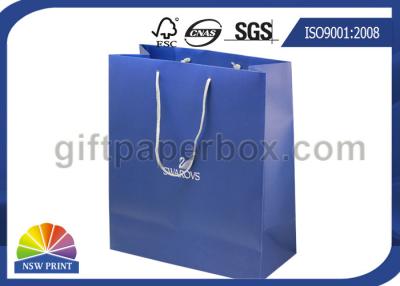 China Folding Silver Foil Stamping Custom Retail Shopping Bags for Store / Shopping Mall for sale