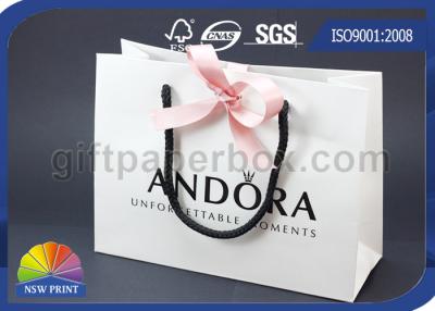 China Logo Embossing Custom Printed Paper Gift Bag with Ribbon Closure for Luxury Gift for sale