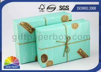 China Custom Logo Printed Paper Boxes with Lids , Rectangle Hard Cover Decorative Box for Wedding Gift for sale