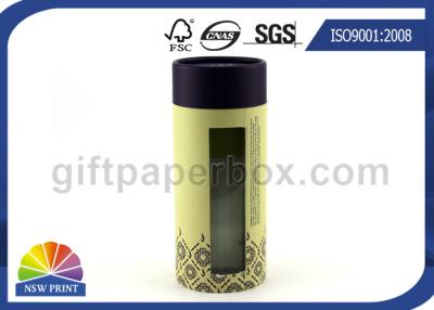 China Tubo de empacotamento do chá rígido do papel do cartão com janela do PVC, caixas de presente luxuosas do perfume à venda
