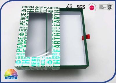 China CMYK Eco Friendly Paper Gift Box With Ribbon Sliding Drawer For Cosmetics Packaging for sale