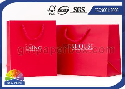 China Coated Paper Custom Printed Shopping Bags with  Handle of Cotton Rope , Eco friendly for sale