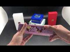 hinged lid foldable box custom paper packaging box