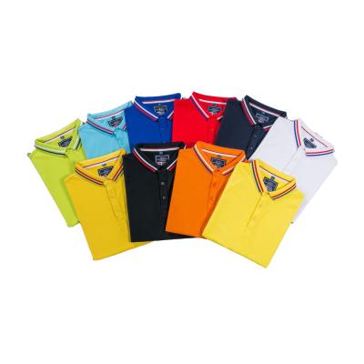 China Summer T Shirt With Collar Pique Cotton Shirts Design Your Own Clothing Brand Logo Business Lapel Stripe 2022 Men's T-shirt for sale