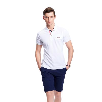 China China Wholesale Clothing Vendor Men's Bulk White Plain Shirts With Pockets Shorts Sleeve Casual Collar Tshirt For Men for sale
