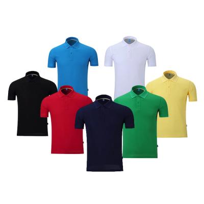China Classic Collar Men T Shirt Plain CVC Business Lapel T Shirt OEM ODM Custom Brand Work Clothing Unisex T-shirt for sale