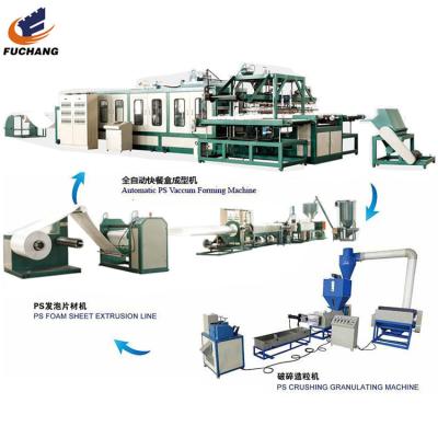 China Hotels PS Foam Food Container Production Line Polystyrene Food Tray Machine PS Foam Sheet Extrusion Line for sale
