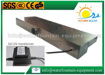 China Edelstahl-Wasserfall-Wasser-Brunnen-Ausrüstung mit buntem LED Licht DCs 12V zu verkaufen
