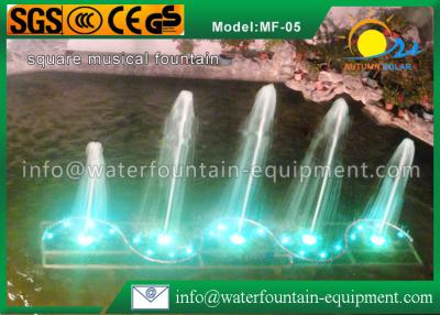 China Square Shape Musical Water Fountain Multiple Nozzles Single Conversion 4400W for sale
