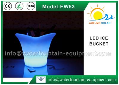 China Recharged Light Up LED Ice Bucket , IP68 PE LED Champagne Bucket For Bars for sale