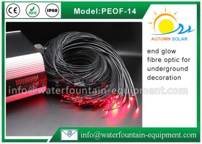 China Decorative Underwater Pool Lights End Glow Fiber Optic Cable With Black Cover for sale