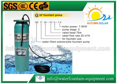 China Durable Garden Water Fountain Pumps , Simple Cast Iron Submersible Fountain Pump for sale