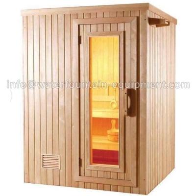 China 4 People Dry Steam Room Equipment Durable White Pine Wood With Sauna Accessories for sale
