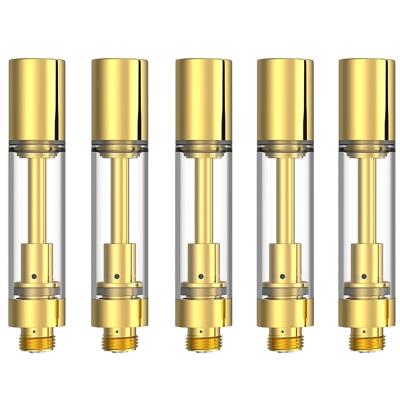 China Wholesale 510 Empty Gold THC Cartridges With 0.5mL 0.8mL 1.0mL Option for sale