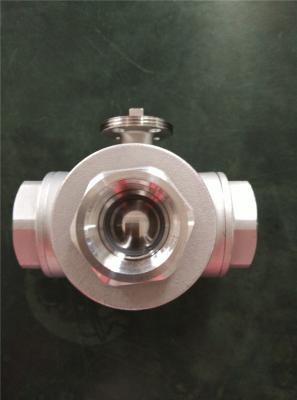 China PN20 Electric Actuator Ball Valve , Stainless Steel 3 Way DN20 Ball Valve for sale