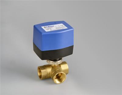 China AC Motor Electric Ball Valve for Water Heating , 3-piont or on off Ball Valve for sale
