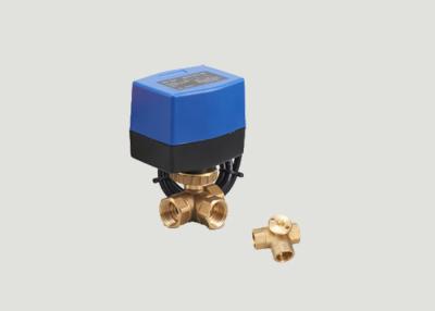 China DC24V Two Position Electric Motor Driven Valves , Mini Electric 3 Way Brass Ball Valve for sale