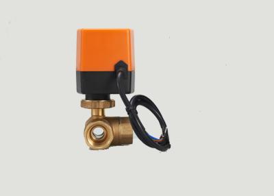 China 1 Inch 3 Way Electric Control Ball Valve BSP Threaded T Flow Direction for sale