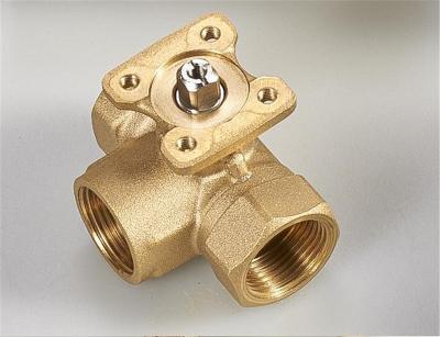 China 3 Way Electric Water Valve , Brass Mini Ball Valve Excellent Water Hammer Elimination for sale