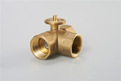 China Forged Brass 3 Way Electric Ball Valve Excellent Water Hammer Elimination for sale