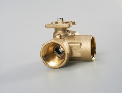 China Electric 3 Way Ball Valve Brass Material Flow Control For Water Treatment for sale